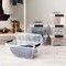 IRIS USA 4 Pack Plastic Storage Bins with Lids, 13 Quart, Latches Durable Nestable Containers Secure Pull Handle